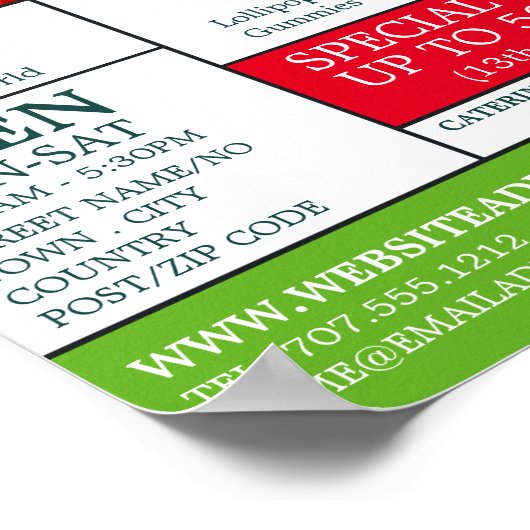 Snoep Gummy-Beren, snoepgoed, omkeren Poster (Hoek)