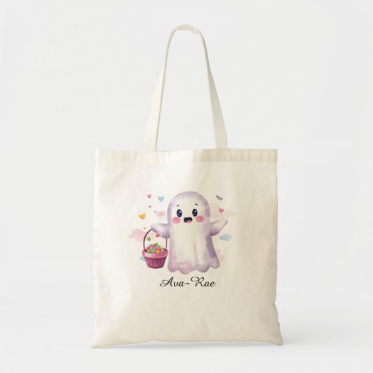 Snoep Halloween Bag, Ghost Trick or treat Tas (Voorkant)