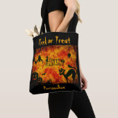 Snoep Halloween Black Cat Trick or treat Herbruikb Tote Bag (Dichtbij)