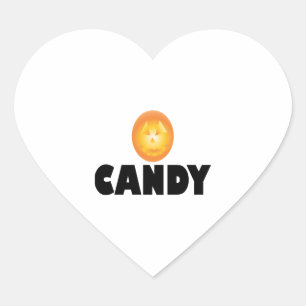 Snoep Halloween Hart Sticker