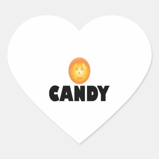 Snoep Halloween Hart Sticker (Voorkant)