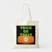 Snoep Halloween Trick or treat Canvas tas (Voorkant)