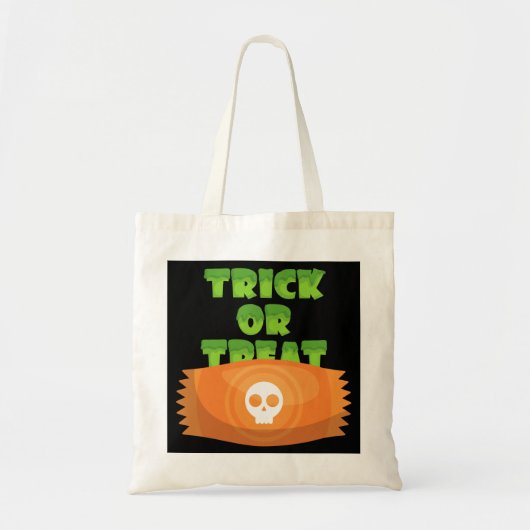 Snoep Halloween Trick or treat Canvas tas (Voorkant)