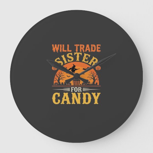 Snoep Halloween Zus Handel Design_1 Grote Klok (Voorkant)
