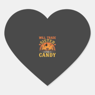 Snoep Halloween Zus Handel Design_1 Hart Sticker