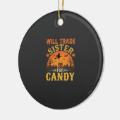 Snoep Halloween Zus Handel Design_1 Keramisch Ornament (Links)