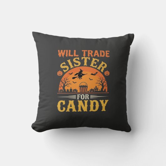 Snoep Halloween Zus Handel Design_1 Kussen (Voorkant)
