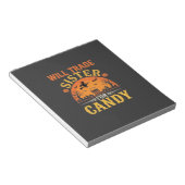 Snoep Halloween Zus Handel Design_1 Notitieblok (Schuin)