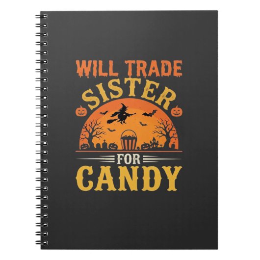 Snoep Halloween Zus Handel Design_1 Notitieboek (Voorkant)
