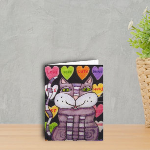 Snoep Harde Paarse Valentijn Kat Feestdagen Kaart