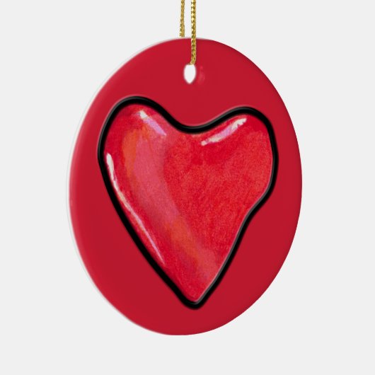 Snoep hart 1 keramisch ornament (Rechts)