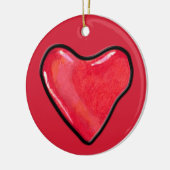 Snoep hart 1 keramisch ornament (Links)