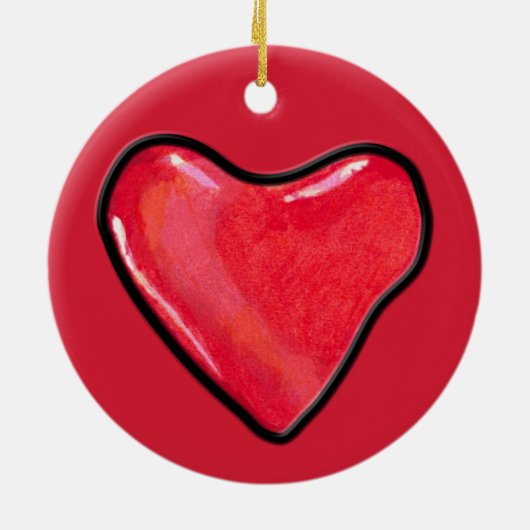 Snoep hart 1 keramisch ornament (Achterkant)