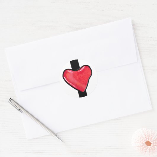 Snoep Hart 1 Sticker (Envelop)