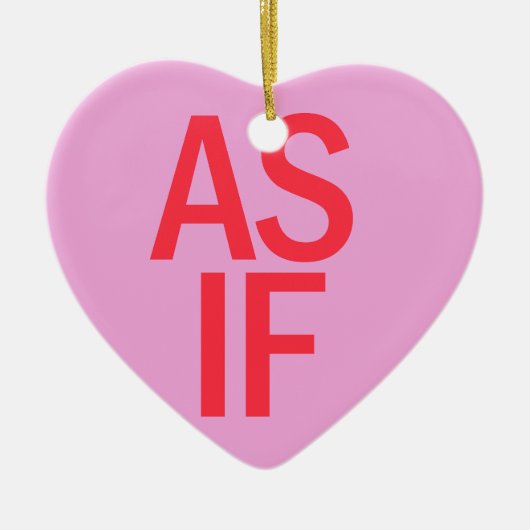 Snoep hart - ALSOF Keramisch Ornament (Voorkant)