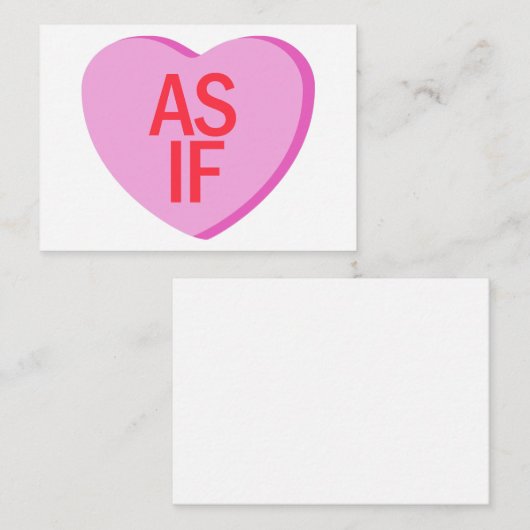 Snoep hart - ALSOF Notitiekaartje (Voorkant / Achterkant)