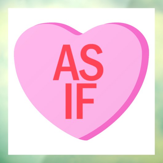 Snoep hart - ALSOF Raamsticker (Vel 3)