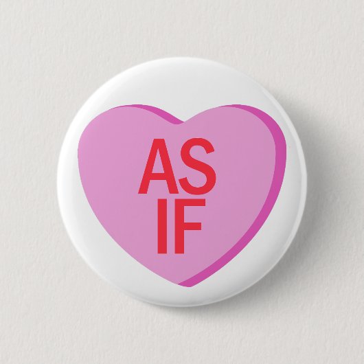 Snoep hart - ALSOF Ronde Button 5,7 Cm (Voorkant)
