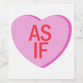 Snoep hart - ALSOF Wijn Etiket (Enkel label)