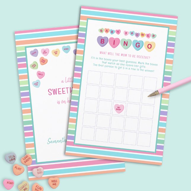 SNOEP HART BABY SHOWER BINGO SPEL (Creator heeft geüpload)