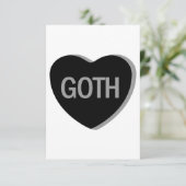 Snoep Hart - Gothic Bedankkaart (Staand voorkant)