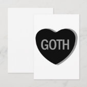 Snoep Hart - Gothic Bedankkaart (Voorkant / Achterkant)