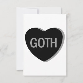 Snoep Hart - Gothic Bedankkaart