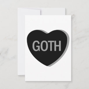 Snoep Hart - Gothic Bedankkaart