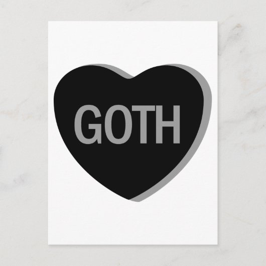 Snoep Hart - Gothic Briefkaart (Voorkant)
