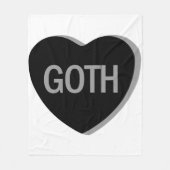 Snoep Hart - Gothic Fleece Deken (Voorkant)