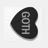 Snoep Hart - Gothic Fleece Deken (Voorkant (Horizontaal))