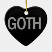 Snoep Hart - Gothic Keramisch Ornament (Voorkant)