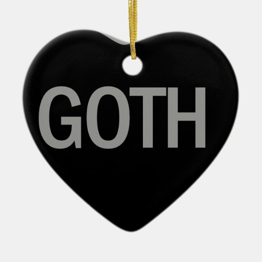 Snoep Hart - Gothic Keramisch Ornament (Voorkant)