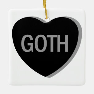 Snoep Hart - Gothic Keramisch Ornament