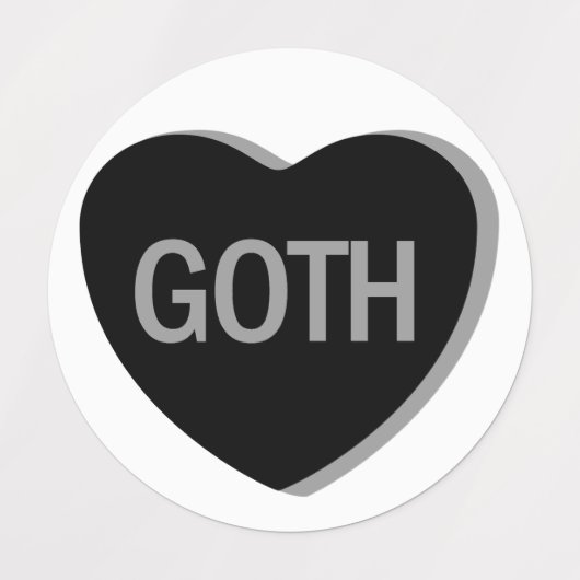 Snoep Hart - Gothic Labels (Design 2)