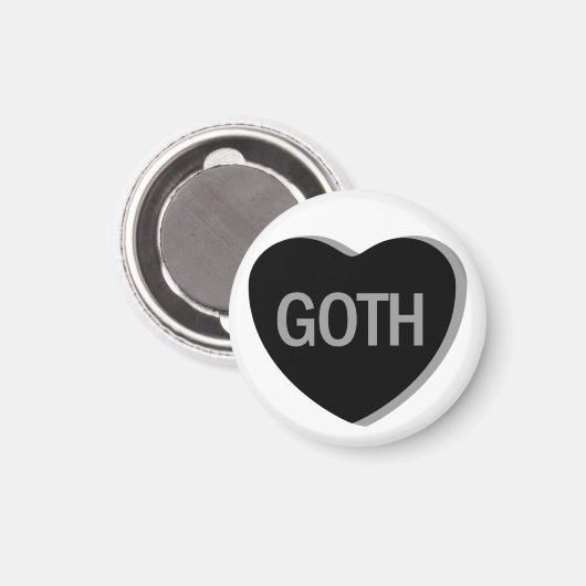 Snoep Hart - Gothic Magneet (Voorkant / Achterkant)