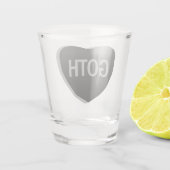 Snoep Hart - Gothic Shot Glas (Achterkant)