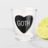 Snoep Hart - Gothic Shot Glas (Voorkant)
