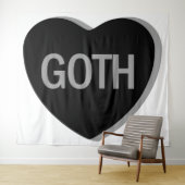 Snoep Hart - Gothic Wandkleed (In Situ (horizontaal))