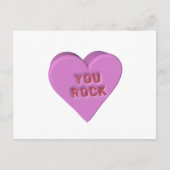 Snoep hart "JULLIE ROCK" Briefkaart (Voorkant)