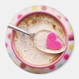 Snoep hart koffiemagneet magneet