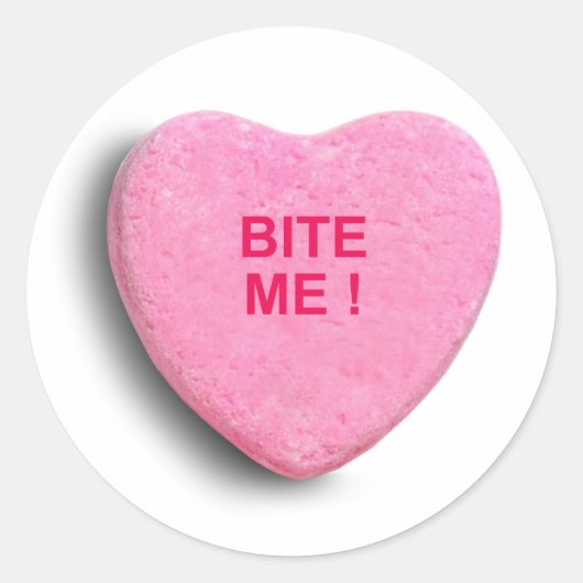 SNOEP HART RONDE STICKER (Voorkant)