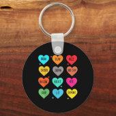 Snoep hart slang woorden Valentijnsdag voor school Sleutelhanger (Voorkant)