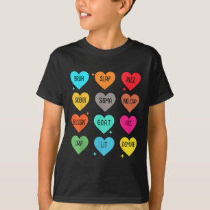 Snoep hart slang woorden Valentijnsdag voor school T-shirt