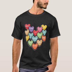 Snoep hart slang woorden Valentijnsdag voor school T-shirt