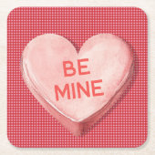 Snoep Hart Valentijn Papier Onderzetter (Voorkant)