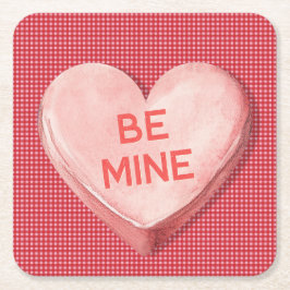 Snoep Hart Valentijn Papier Onderzetter