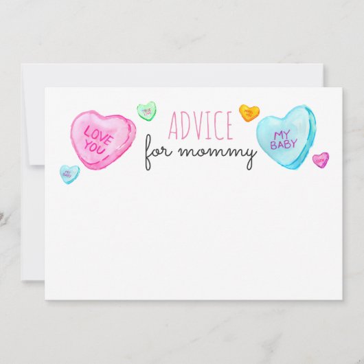Snoep hart Valentijnsdag advies voor mama kaart (Voorkant)