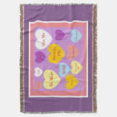 Snoep Harten Blanket Deken (Voorkant Verticaal)