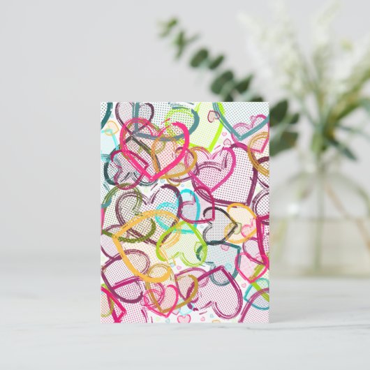 Snoep harten briefkaart (Staand voorkant)